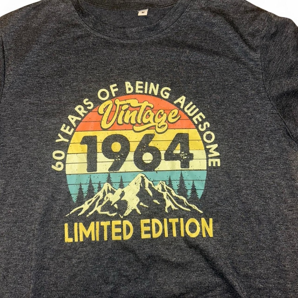 Vintage 1964 Limited Edition Graphic Tee - Charcoal - Picture 2 of 3